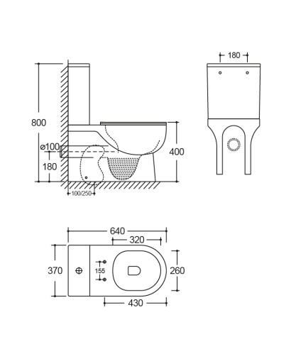Toilette compacte Posejdon