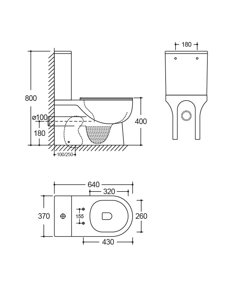 Toilette compacte Posejdon