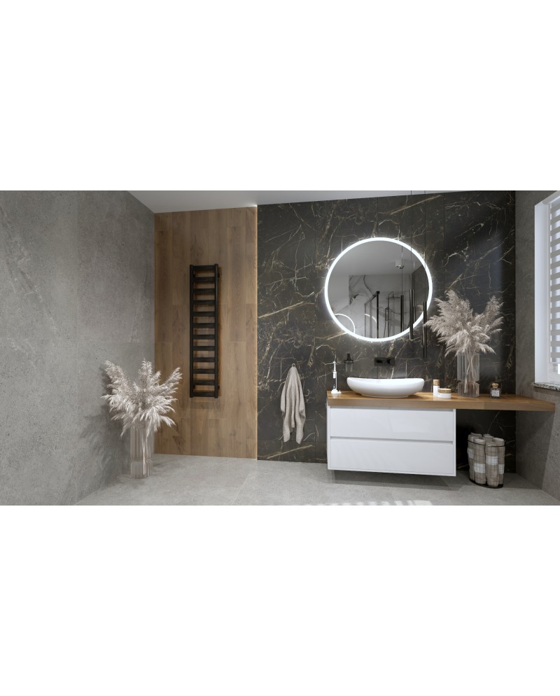Grzejnik łazienkowy Hermes Black 1390 w aranżacji łazienki