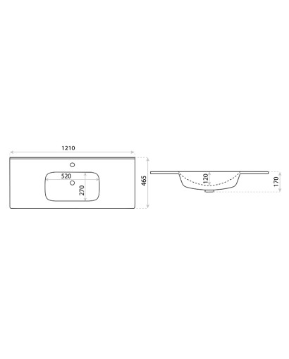 Умывальник под тумбу Minnesota 1200