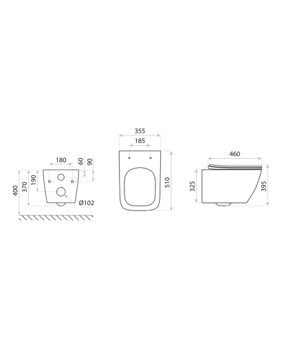 Wall-Hung WC Onil Black