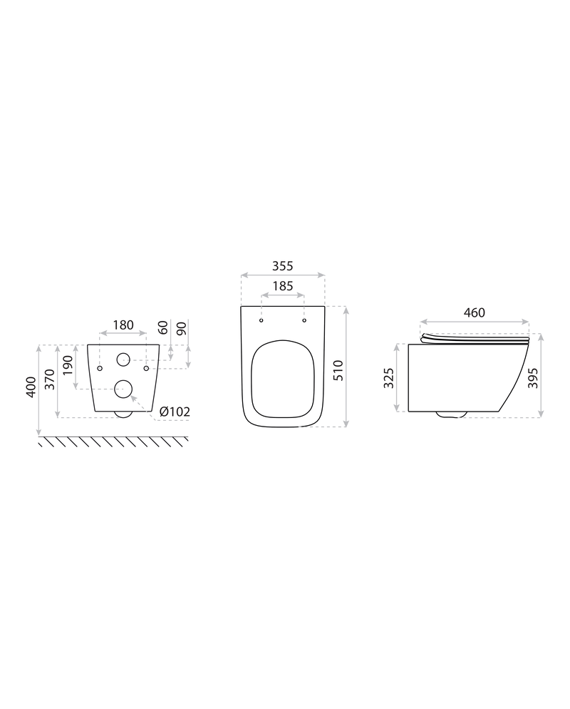 Wall-Hung WC Onil Black