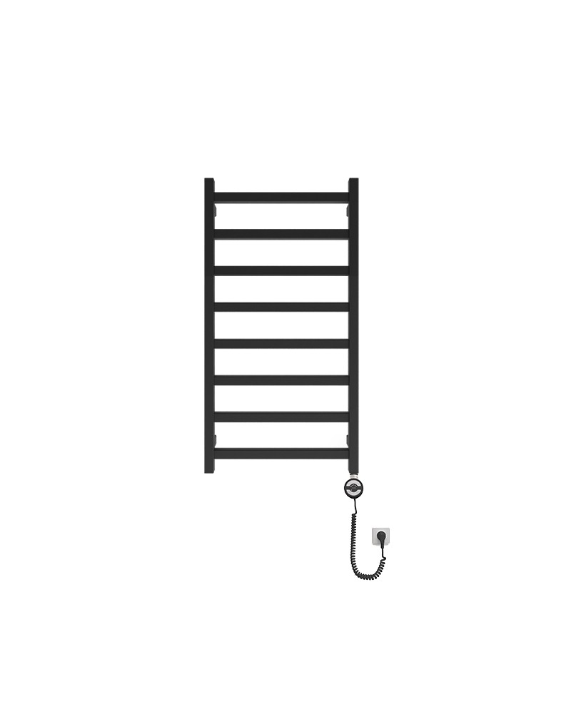 Radiateur de salle de bains avec élément chauffant Lungo Black 960 noir