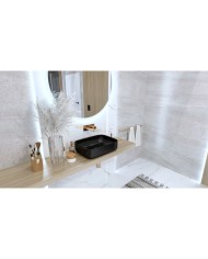 Pultra szerelhető mosdókagyló Galera Black Mat