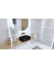 Умывальник на столешнице Galera Black Mat
