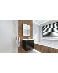 Fürdőszobaszekrény (fali) Kolorado Black Mat 600