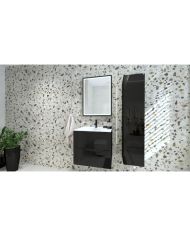 Bathroom cabinet (wall-hung) Kolorado Black Glossy 600