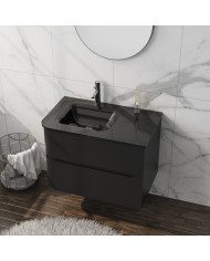 Szekrény mosdóval Atlanta Black 800