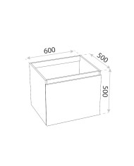 Cabinet With Countertop And Basin Irvine White 600