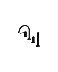 Смесител за вана с 4 отвора Orion Matt Black