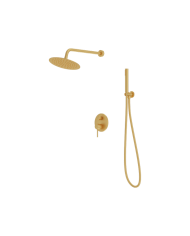 Verdeckte Dusche Set mit Regendusche Orion Brushed Gold