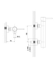 Βρύση ντους Orion Matt Black