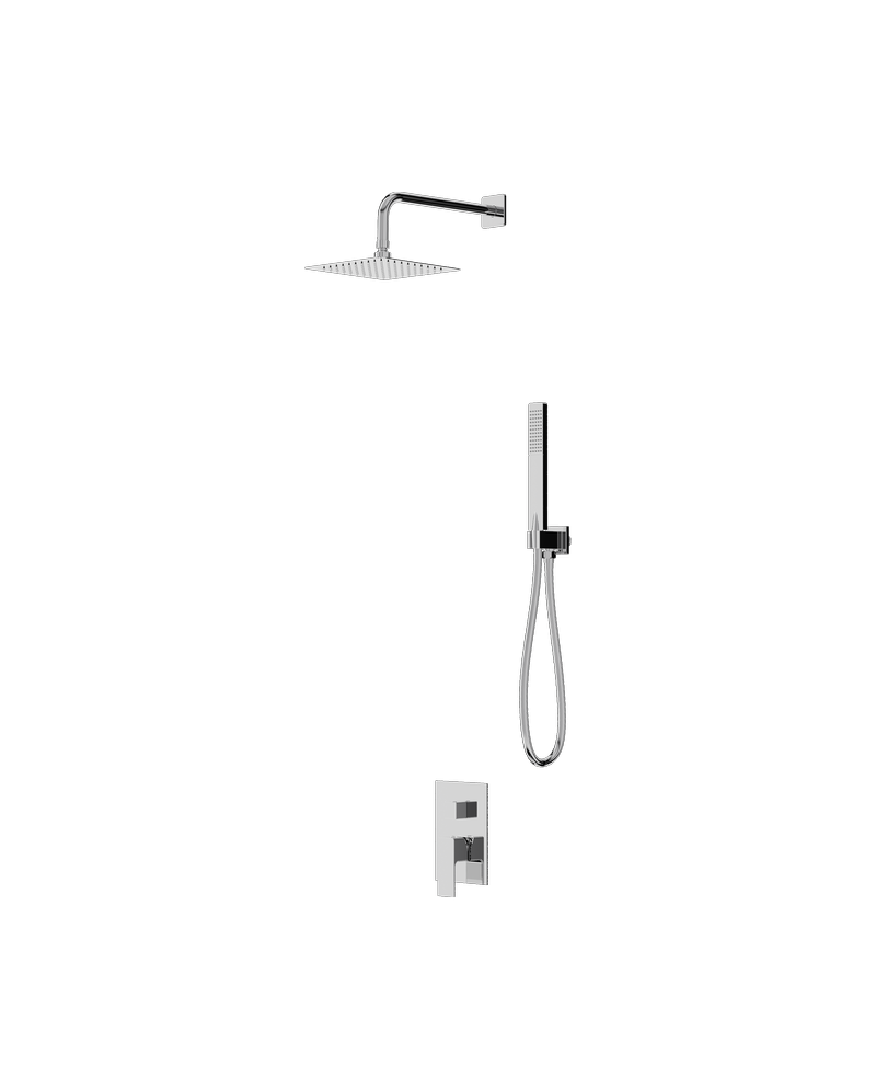Прихований душовий комплект з верхнім душем Aquila Chrome