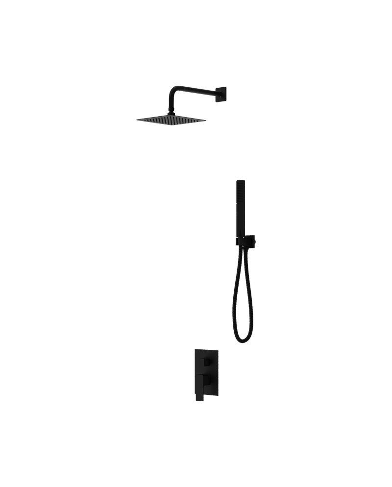 Aquila Matt Black podomietkový sprchový set s dažďovou sprchou
