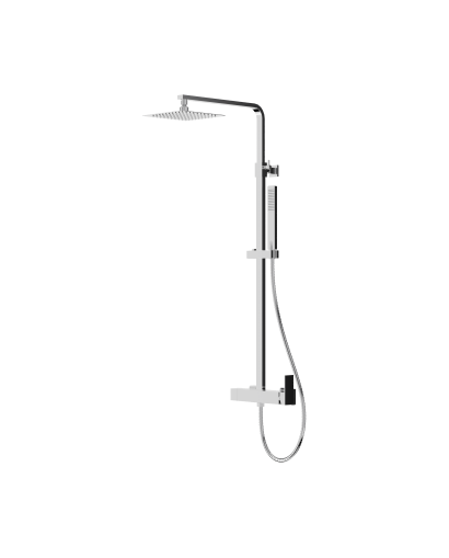 Душ комплект Aquila Chrome за повърхностен монтаж с душ тип тропически дъжд