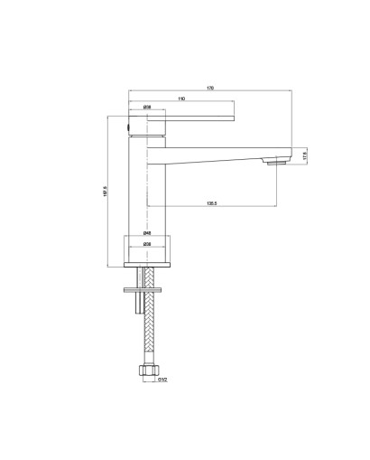 Medence csaptelep Cetus Chrome