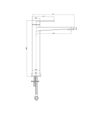 Cetus Chrome hoher Waschtischmischer – Lavita