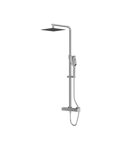 Douche thermostatique ensemble avec douche à effet pluie Cetus Chrome