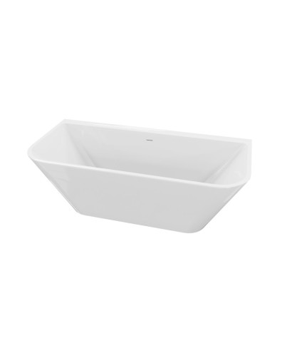 Baignoire murale Elias 1500 – forme rectangulaire, acrylique blanc, vue de face