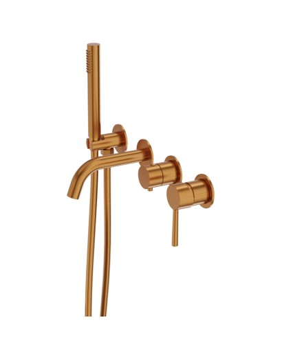 Unterputz 4-Loch Wannenarmatur Orion Brushed Copper