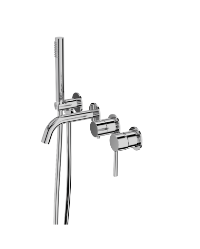 Orion Chrome ugradbena slavina za kadu s 4 rupe