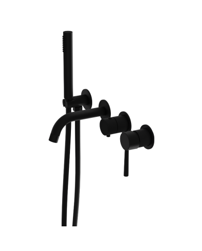 Orion Matt Black κρυφή βρύση μπανιέρας 4 οπών