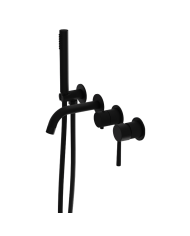 Смесител за скрита вана Orion Matt Black с 4 отвора