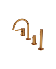 Смесител за вана с 4 отвора Orion Brushed Copper