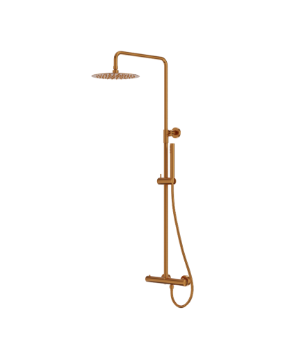 Ensemble de douche avec pluie douche Orion Brushed Copper