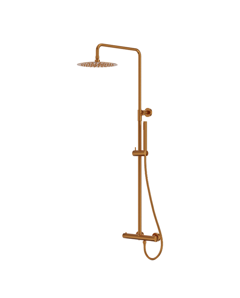 Duschset mit Regen Dusche Orion Brushed Copper