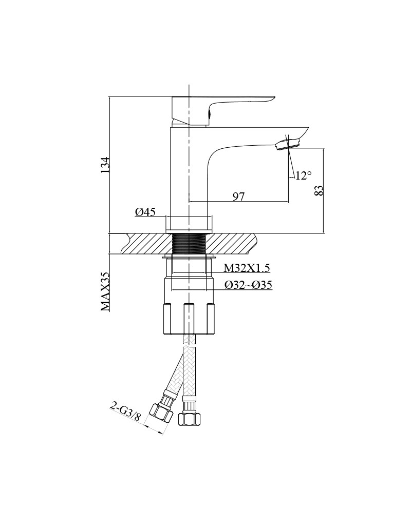 Robinet de lavabo Spark Chrome