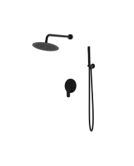 Podtynkowy zestaw prysznicowy z deszczownicą Spark Matt Black, kolor czarny mat – zdjęcie produktu