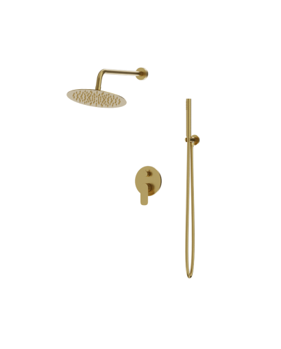 Spark Brushed Gold podomietkový sprchový set s dažďovou sprchou