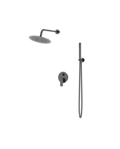 Скрит душ комплект Spark Gunmetal с дъждовен душ