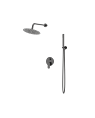 Set de duș încastrat cu pară fixă Spark Gunmetal