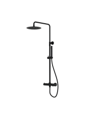Přisazený sprchový set s dešťovou sprchou Spark Matt Black