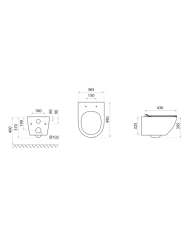 Επιτοίχια λεκάνη τουαλέτας Sofi slim White Mat 3.0