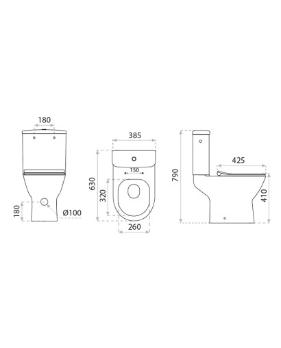 Kompaktné WC Lenti