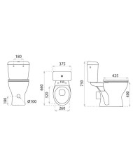 Vas WC monobloc Zeta 2.0