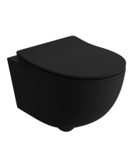 Miska wisząca WC Lavita Brava Black 2.0 – czarny mat, bezkołnierzowa