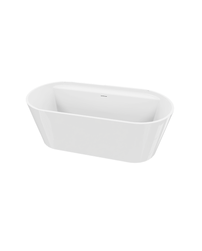 Baignoire autoportante Opalia 1700 – forme ovale, acrylique blanc, vue de face