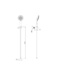 Orion Tuš set s ručkom od brušenog bakra