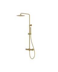 Душ комплект за повърхностен монтаж Orion Brushed Gold с душ дъжд
