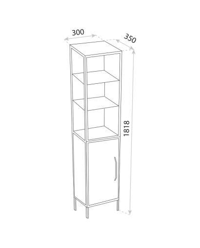 Bathroom Bollard (Freestanding) Plano 350