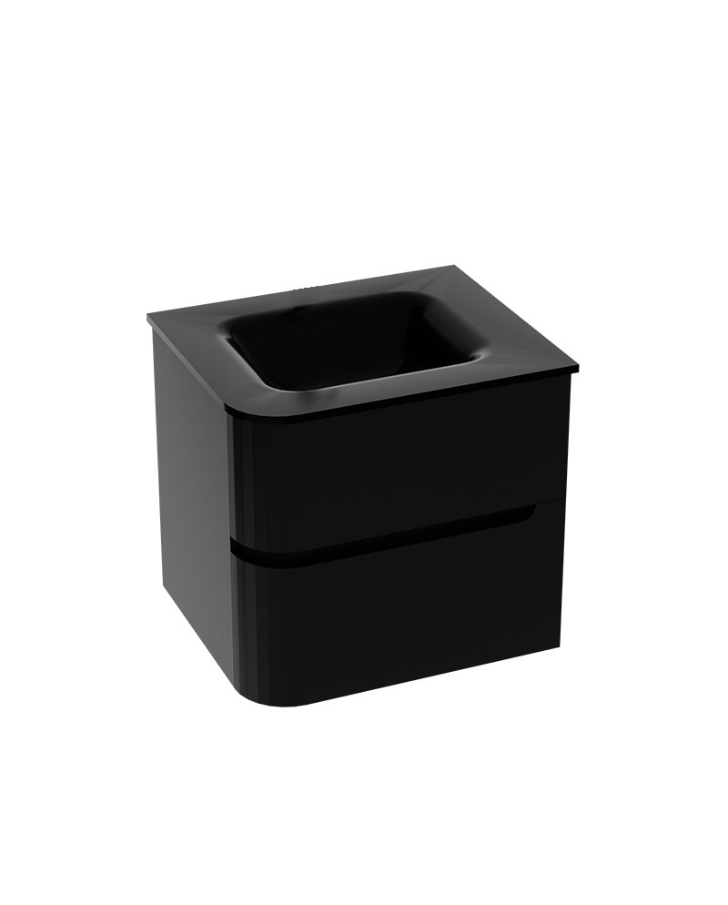 Schrank mit Waschbecken Atlanta Black 600