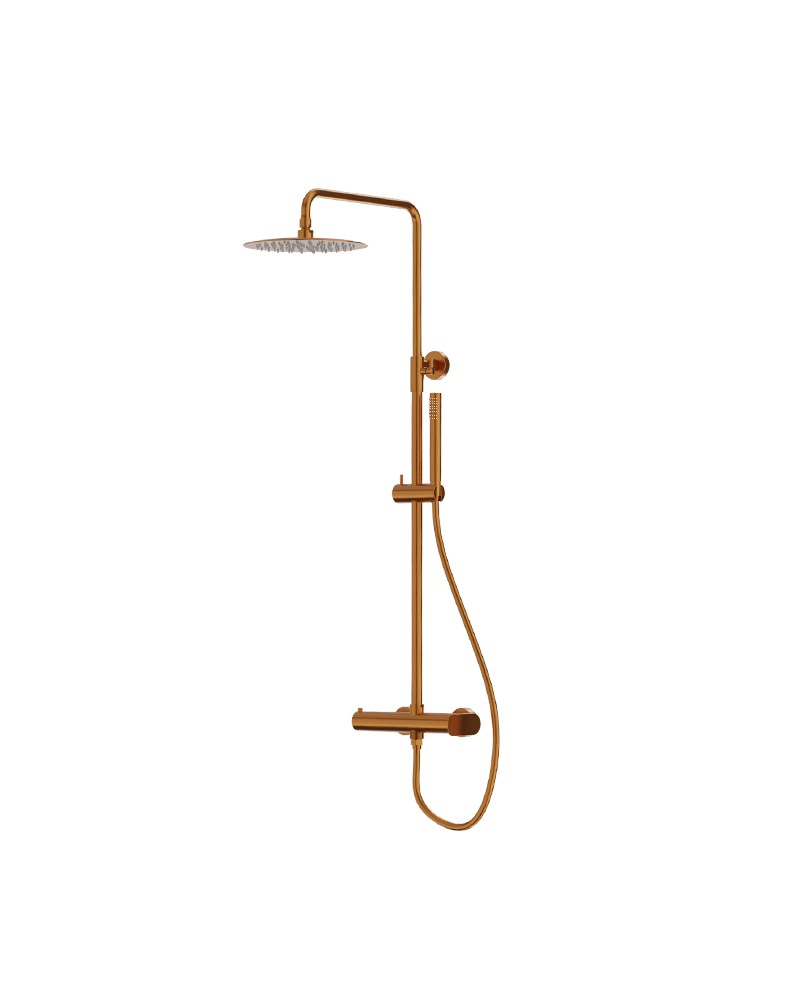 Shower Set With Rain Shower Spark Brushed Copper