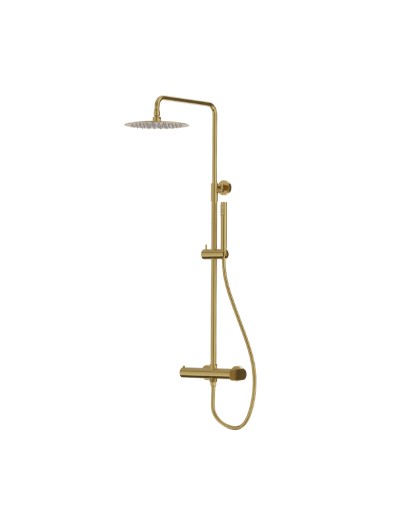 Duschset mit Regen Dusche Spark Brushed Gold