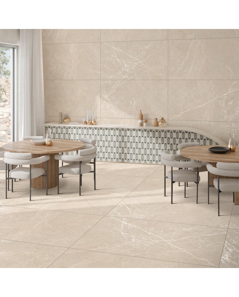 Egeo Crema glazovaná kamenina matná/řezba 60x120 Grade 1 - Lavita