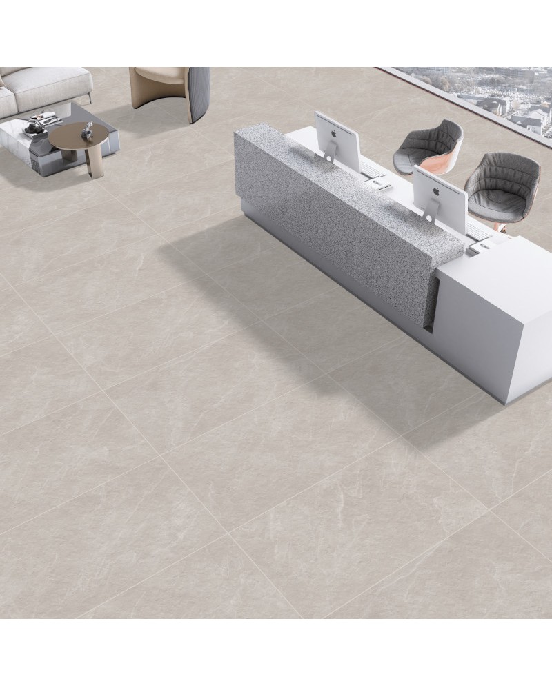 Gres szkliwiony Archie Bianco Color Body Punch 60x120 Gat.1 w aranżacji wnętrza