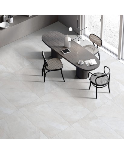 Glasiertes Steinzeug Leeya Bianco matt 60x120 Güteklasse 1